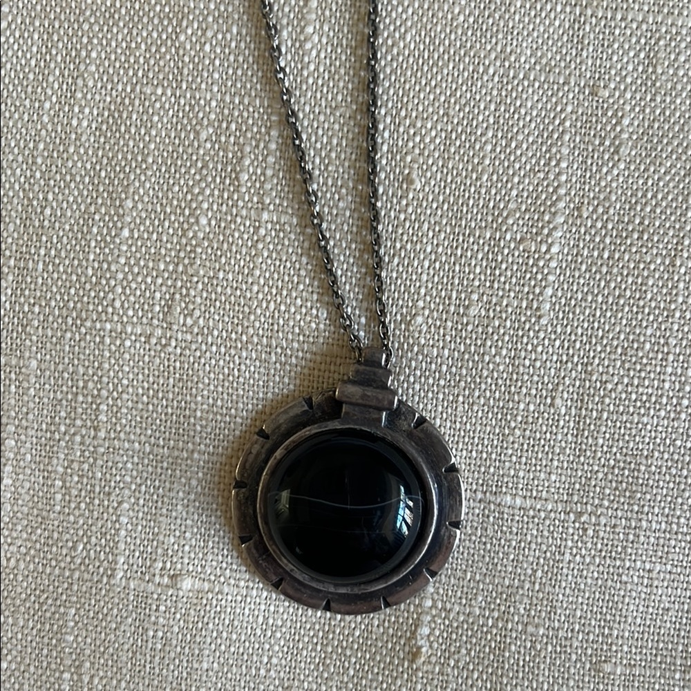 Pamela Love Black Stone Pendant Necklace